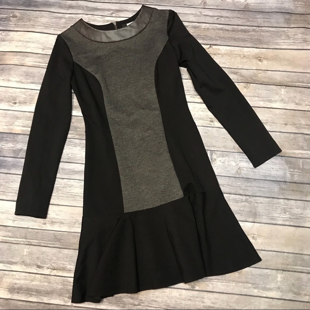 NEXT BRAND: Brown With Leather Trim Dress